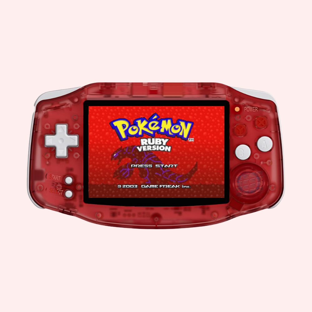 Anbernic RG34 with 4500 Pre Loaded Games | Ruby Red image 0