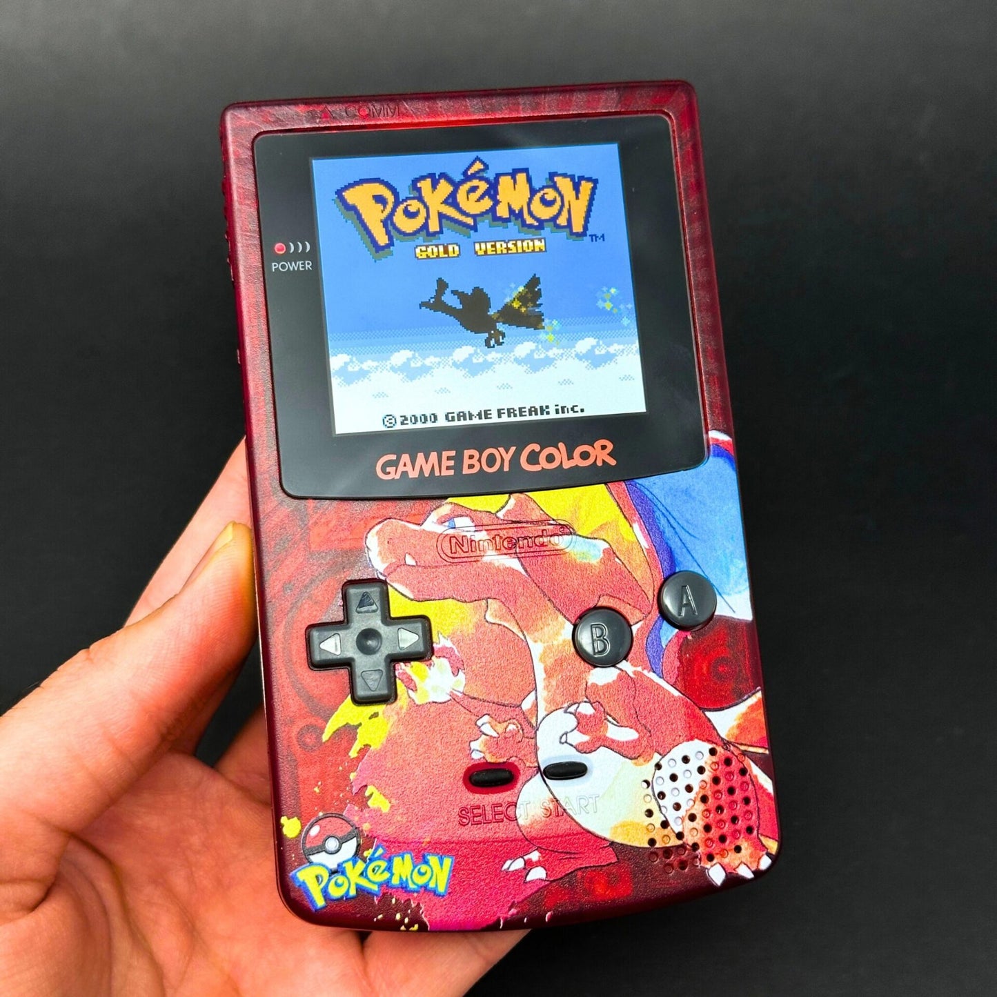 Custom Gameboy Color – Charizard Edition | IPS Screen Upgrade image 0