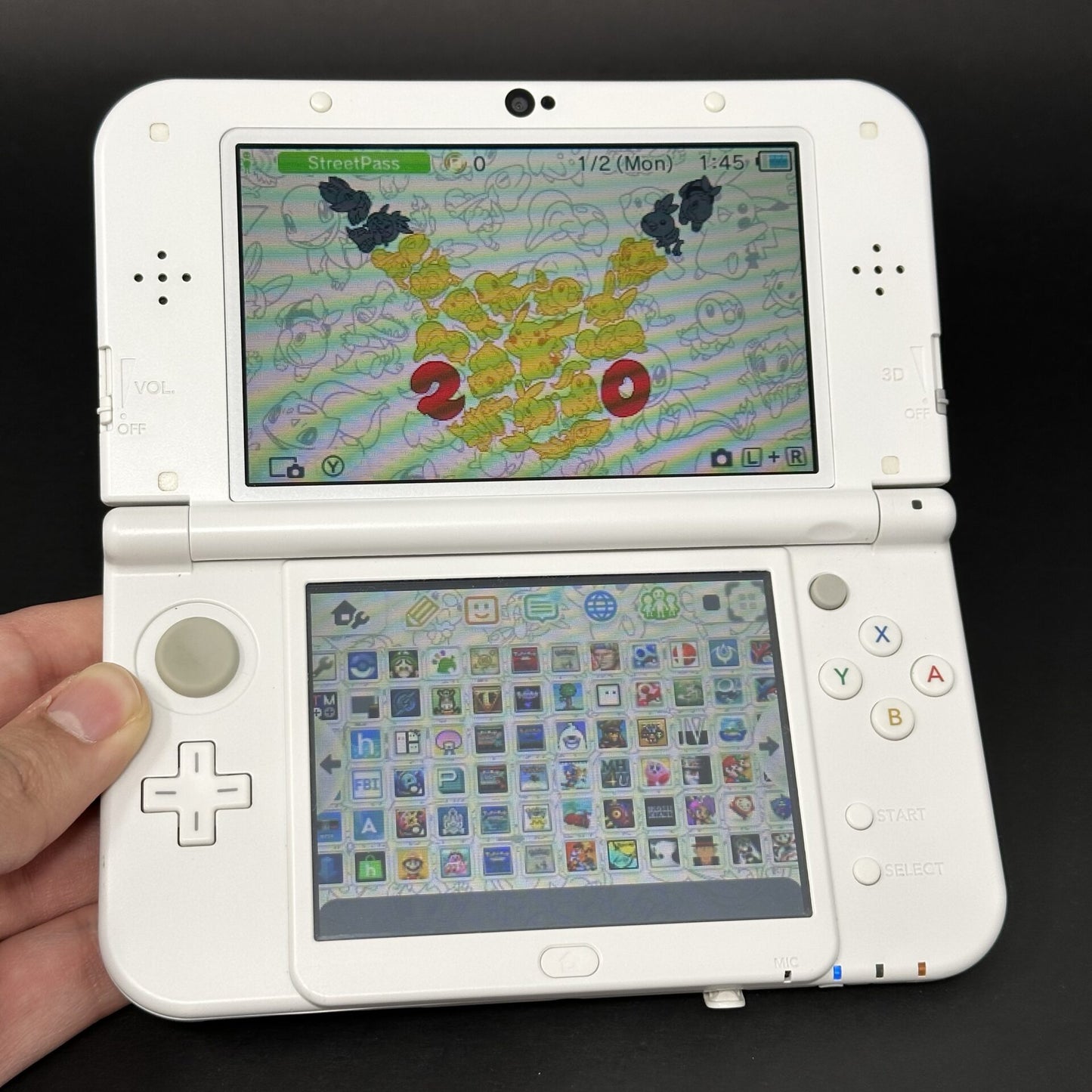 New Nintendo 3DS XL (64GB) – 600+ Games | Pearl White Lower IPS
