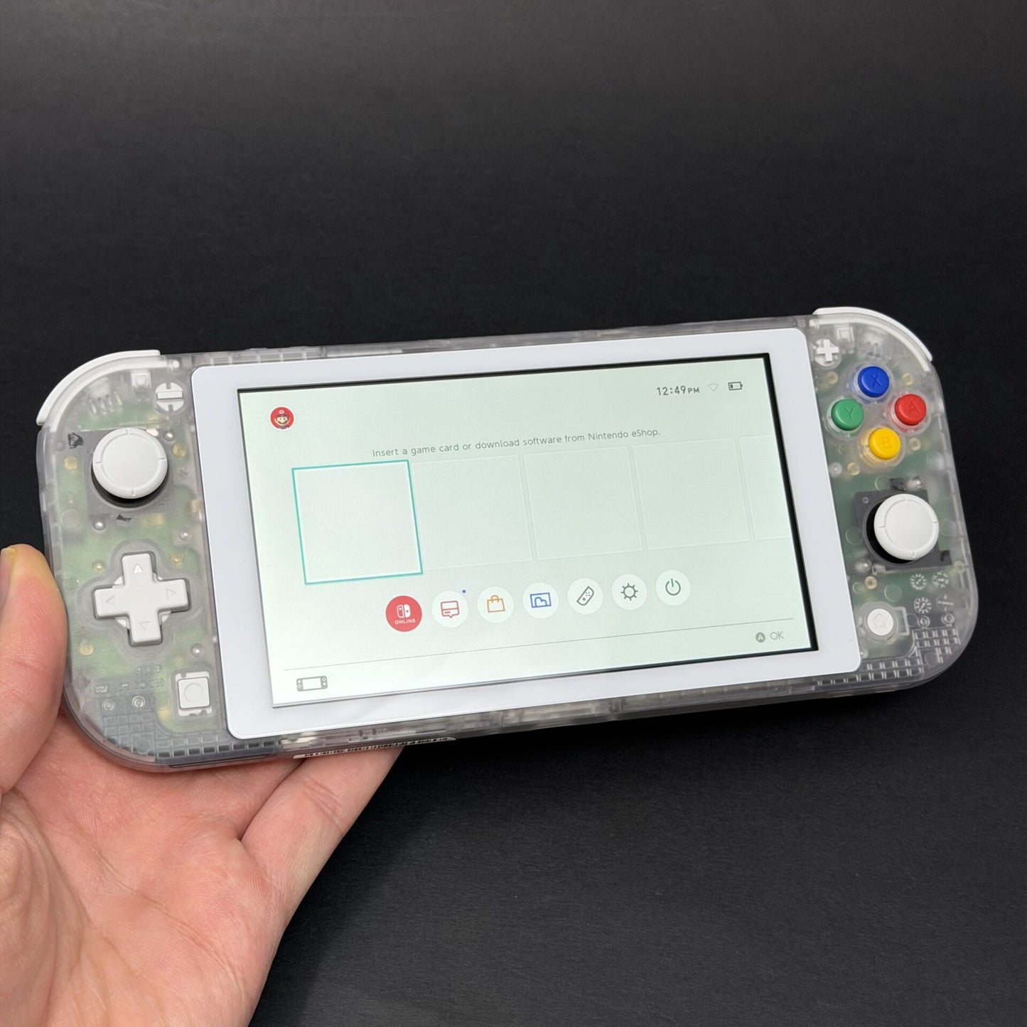 Nintendo Switch Lite - Clear White | Custom image 1