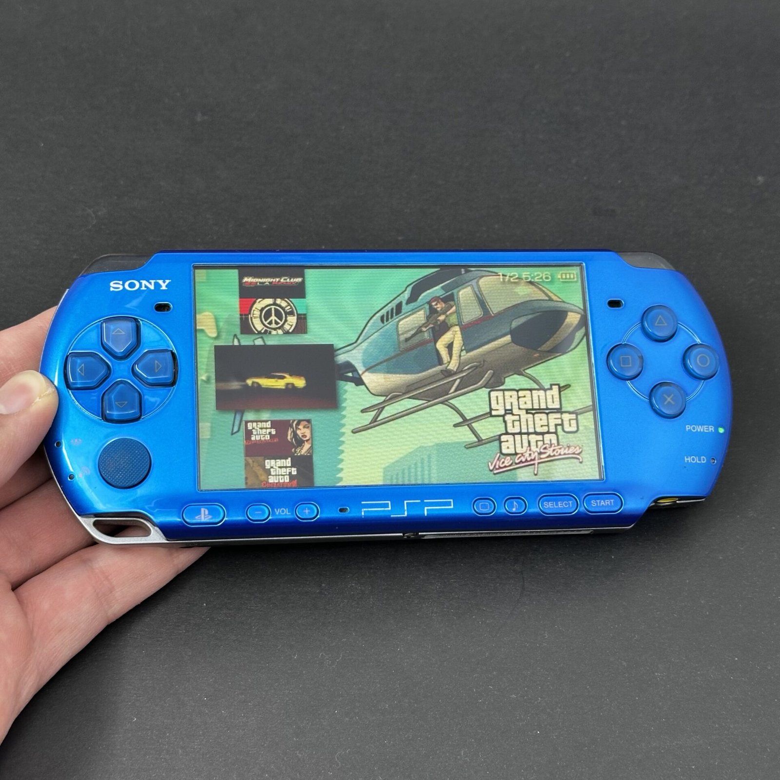 Sony PSP Slim 3000 Vibrant good Blue U.S. Version Handheld Console. Tested!