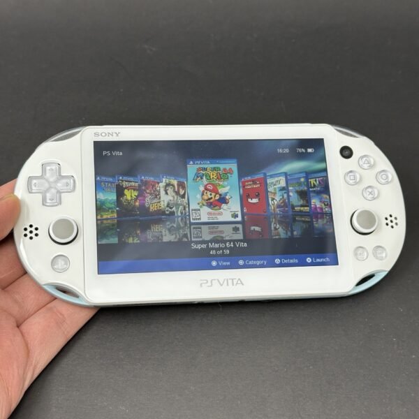 PS Vita Slim (128GB) - 580 Games | White and Blue