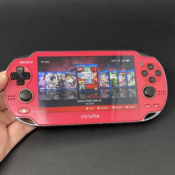 PS Vita OLED (128GB) - 580 Games | Cosmic Red
