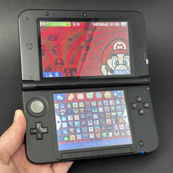 Nintendo 3DS XL (64GB) – 600+ Games | iQue Mario Limited Edition - Image 2