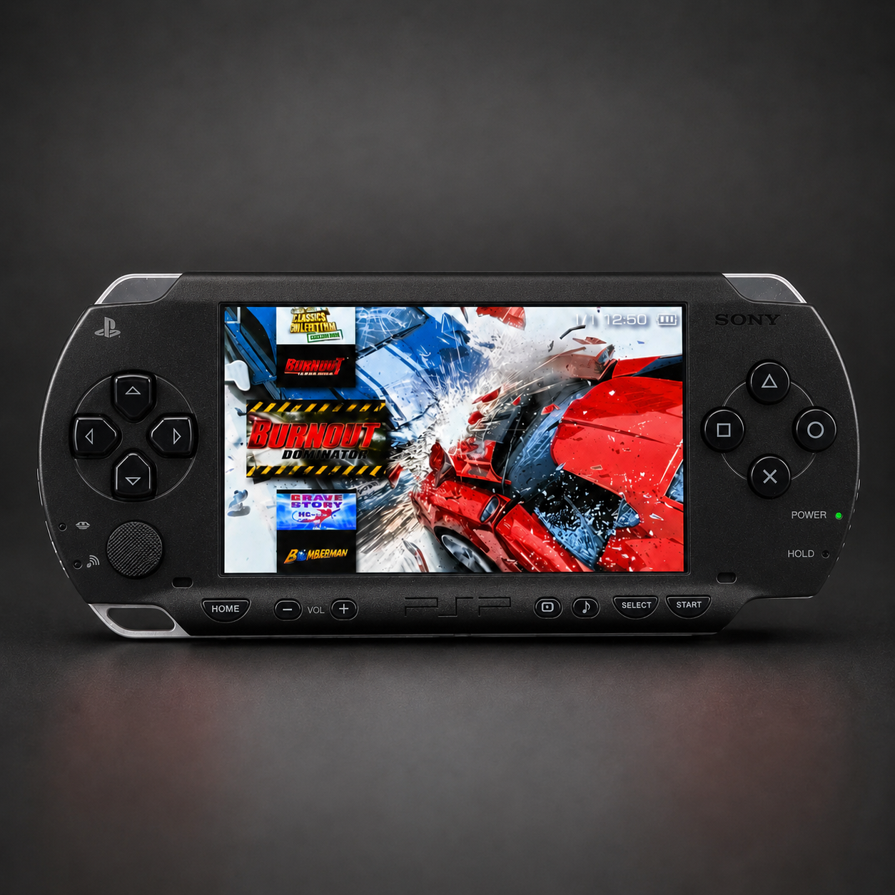 PSP 1000 (128GB) – 1050 Games | Matte Black w/ Laminated IPS SCREEN
