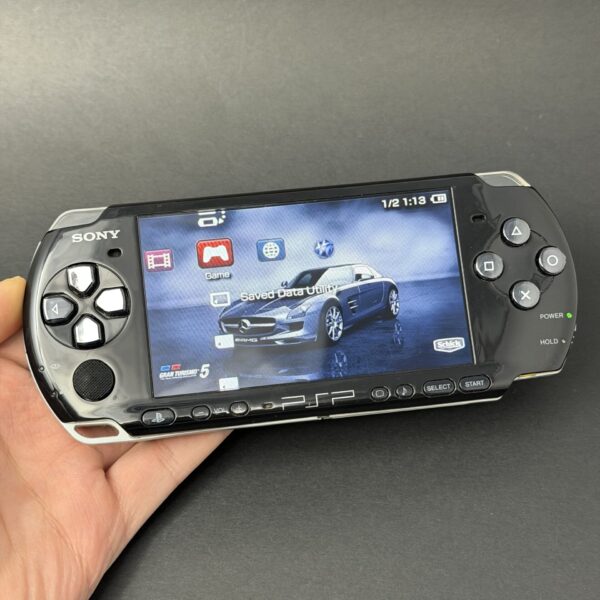 PSP 3000 (128GB) - 1050 Games | Piano Black w/ IPS Screen!