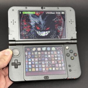 New Nintendo 3DS XL (64GB) – 600+ Games | Metallic Black | Upper IPS, Yellowed Screen!