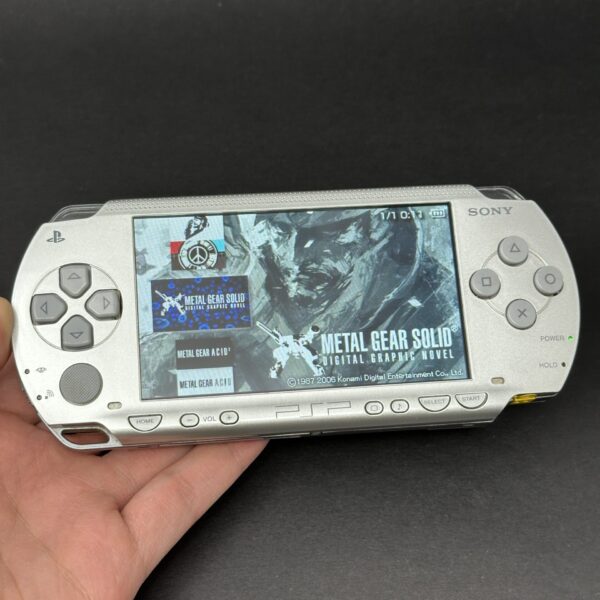 PSP 1000 (128GB) - 1050 Games |  Metallic Silver w/ IPS SCREEN
