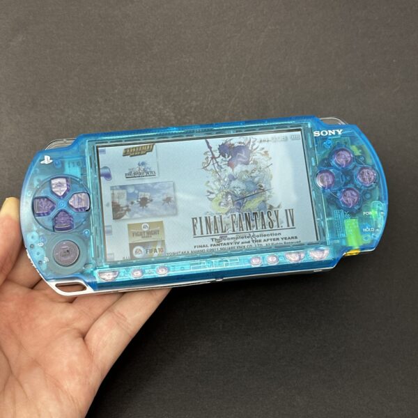 img_3340.jpeg PSP 1000 (128GB) - 1050 Games | Trans Blue w/ IPS SCREEN