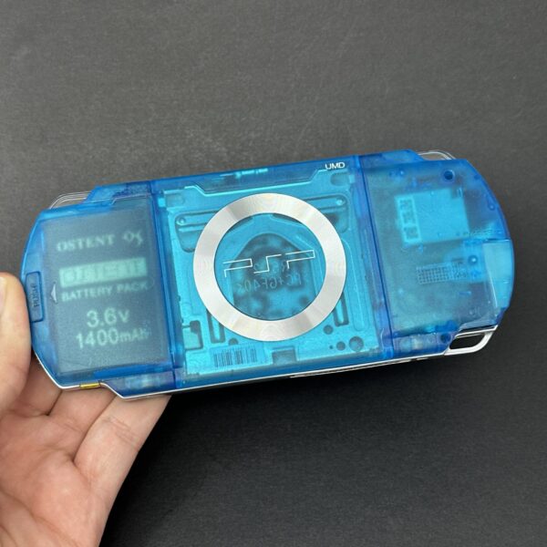 img_3341.jpeg PSP 1000 (128GB) - 1050 Games | Trans Blue w/ IPS SCREEN