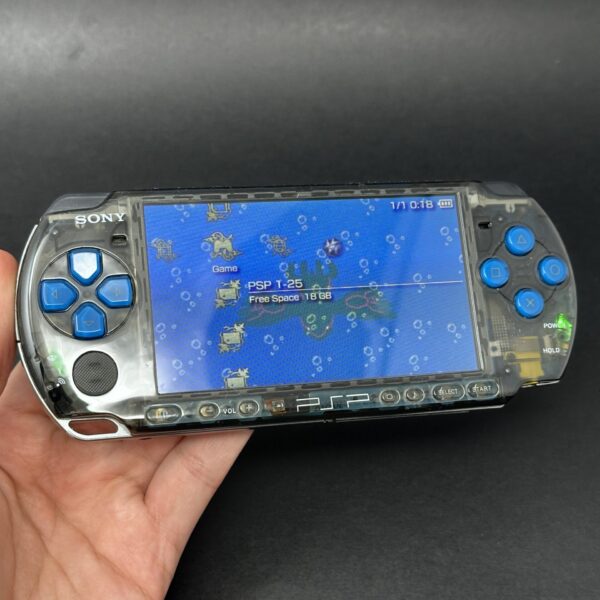 img_4047.jpeg PSP 3000 (128GB) - 1050 Games | Blue and Smoke Black