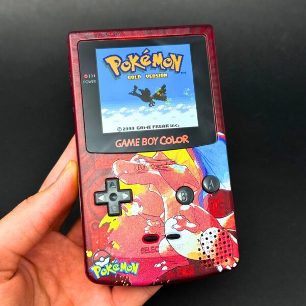 Custom Gameboy Color – Charizard Edition | IPS Screen Upgrade