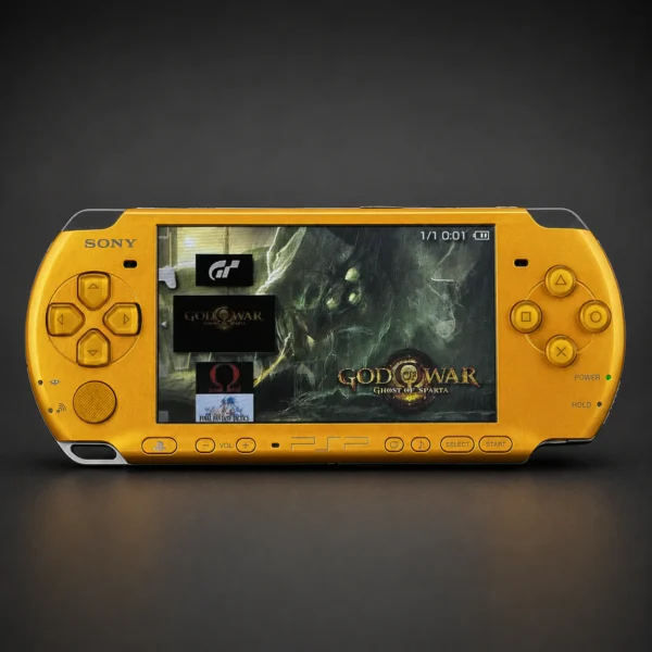 yellowfornt PSP 3000 (128GB) – 1050 Games | Bright Yellow