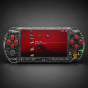 PSP 3000 (128GB) – 1050 Games | Smoke Black and Red
