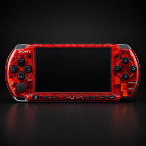PSP 3000 (128GB) – 1050 Games | Clear Red and Black