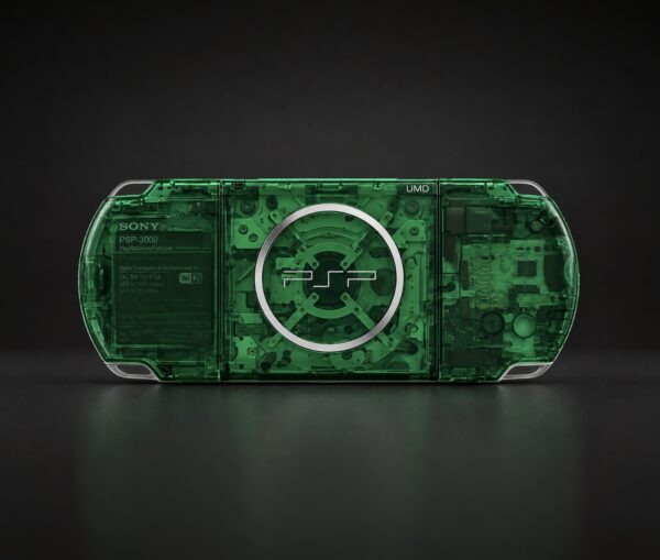PSP 3000 (128GB) – 1050 Games | Clear Green and White