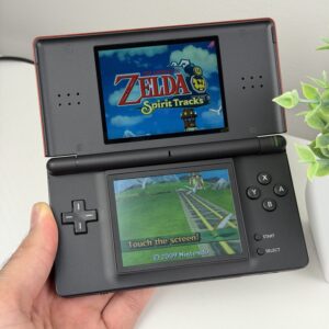 Nintendo DS Lite with 500+ Games | Red and Black w/ IPS Screen!