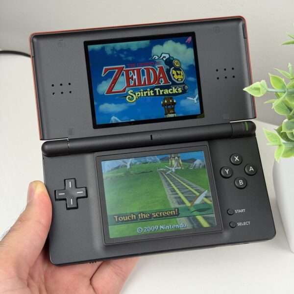 Nintendo DS Lite with 500+ Games | Red and Black w/ IPS Screen!